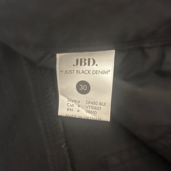 Just Black Denim Black Flare Jeans - Picture 3 of 3